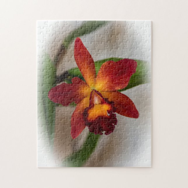 Puzzle de l'orchidée orange douce en chef (Vertical)