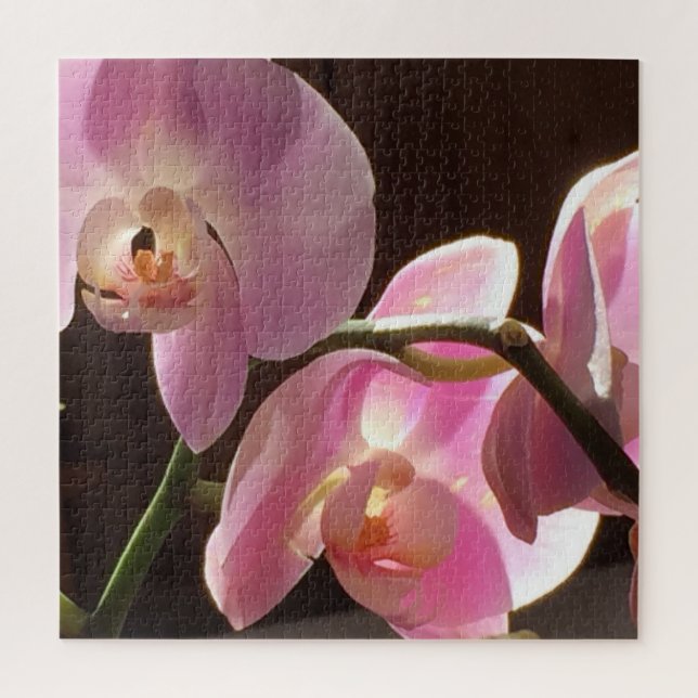 Puzzle de l'orchidée rose (Vertical)