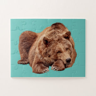 PUZZLE DE L'OURS GRIZZLY ENDORMI