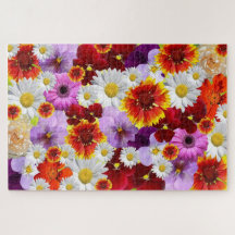 Puzzle de mosaïque de fleurs