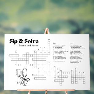 Puzzle de mots croisés de mariage personnalisé