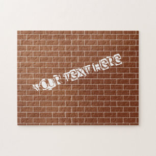 Puzzle de mur de briques de texte personnalisé - C