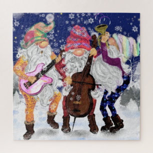 Puzzle de Noël avec Happy Gnomes Music Band