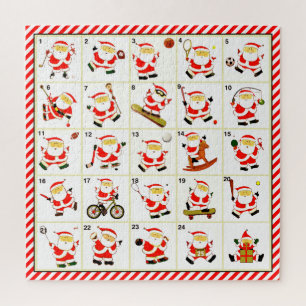 Puzzle de Noël de compte à rebours de sport