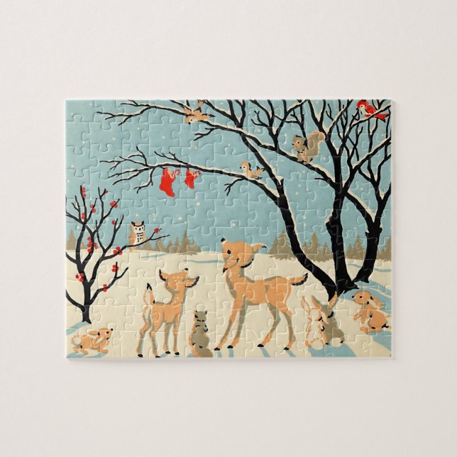 Puzzle de Noël du pays des merveilles d'hiver (Horizontal)