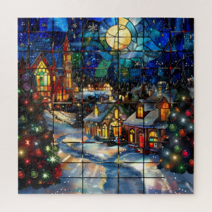 Puzzle de Noël en verre