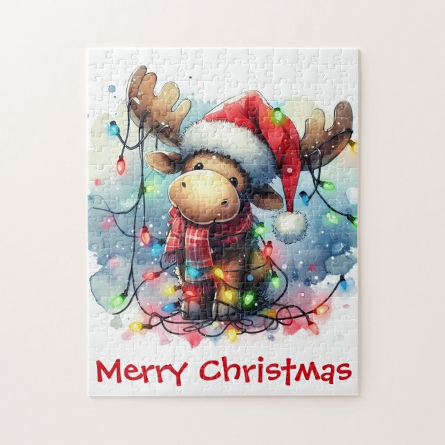 Puzzle de Noël Moose (Vertical)