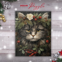 Puzzle de Noël pour Amoureux de les chats