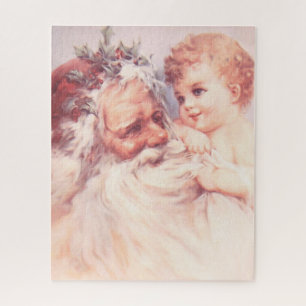 PUZZLE DE NOËL VINTAGE PÈRE NOËL