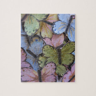 Puzzle de papillons avec la boîte-cadeau