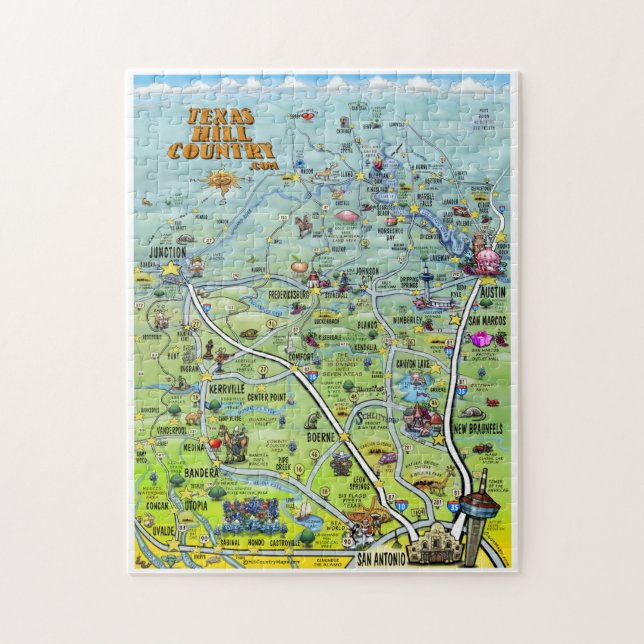 Puzzle de pays de colline du Texas (Vertical)
