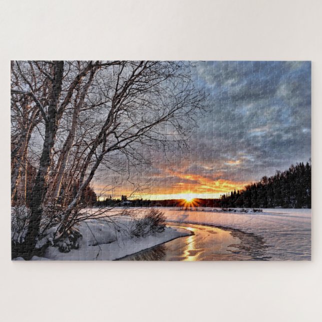 Puzzle de paysage hivernal pittoresque (Horizontal)