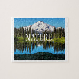 Puzzle de paysage naturel Montagne, arbres et la