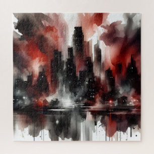 Puzzle de paysage urbain abstrait