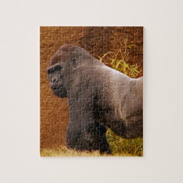 Puzzle de photo de gorille de Silverback (Vertical)