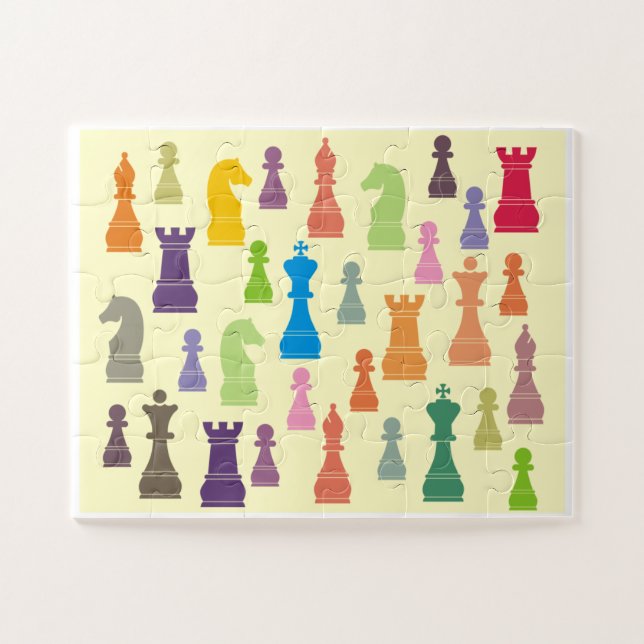 Puzzle de pièces d'échecs (Horizontal)
