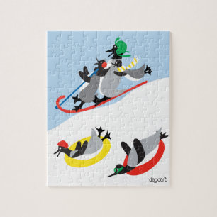 Puzzle de pingouins en traîneau