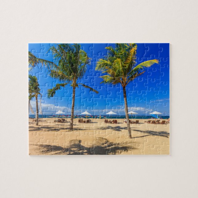 Puzzle de plage tropicale. (Horizontal)
