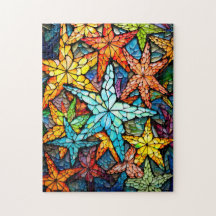 Puzzle de poisson d'étoiles de verre