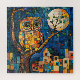 Puzzle de puzzle de hibou de couleur riche