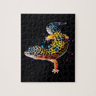 Puzzle de Reptile de l'aquarelle de Leopard Gecko