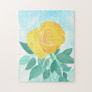 Puzzle de rose jaune