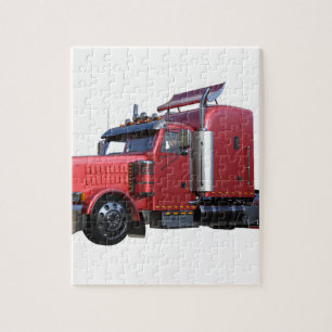 Puzzle De rouge camion métallique de Traler de tracteur