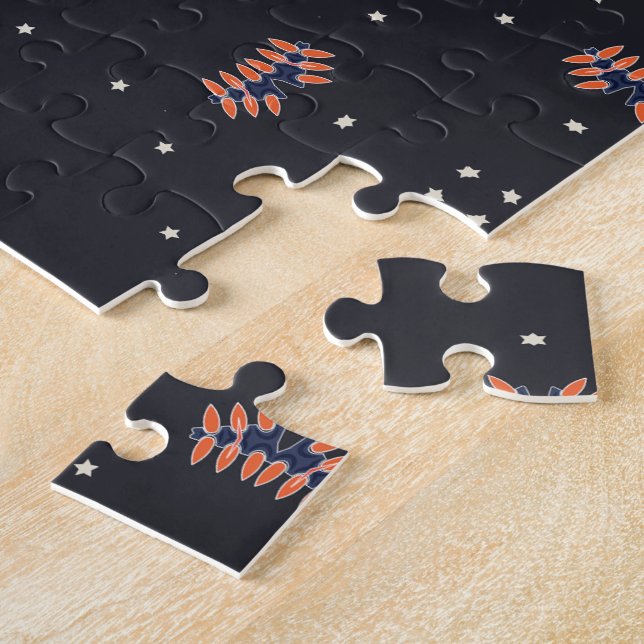 Puzzle de stars et motifs d'astronef unique (Côté)