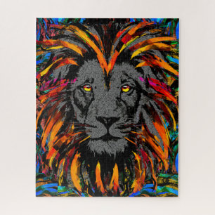 Puzzle de tête de lion   Orange Lion Puzzle