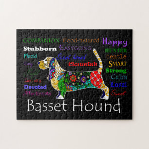 Puzzle de traits de basset