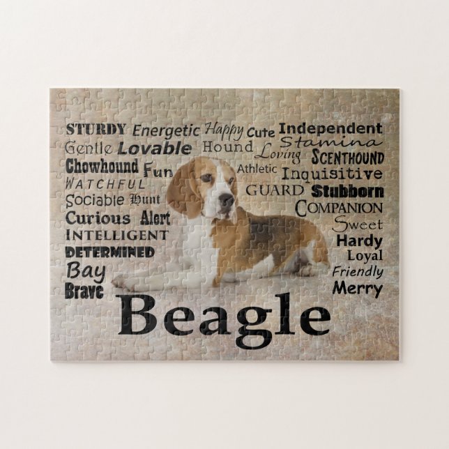 Puzzle de traits de beagle (Horizontal)