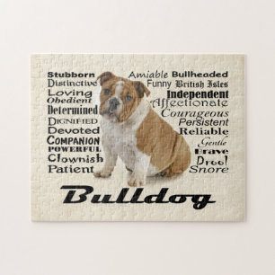 Puzzle de traits de bouledogue
