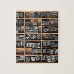 puzzle de type métal letterpress