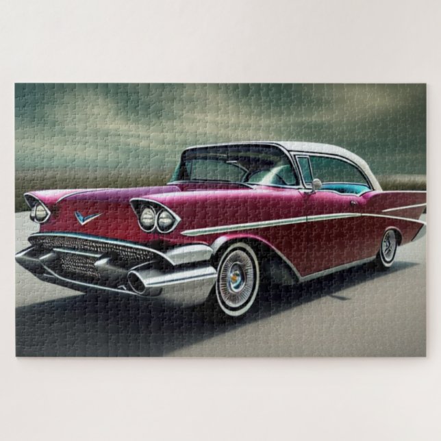 Puzzle de voiture classique 1957 (Horizontal)