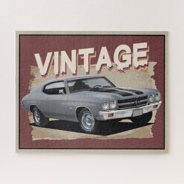 Puzzle de voiture musculaire vintage 1970 (Horizontal)