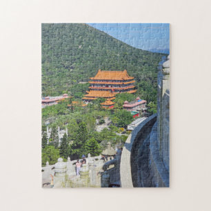 Puzzle de vue du monastère de Hong Kong Lantau
