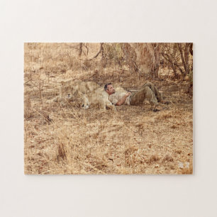 Puzzle de Whisperer de lion avec le sac de cadeau