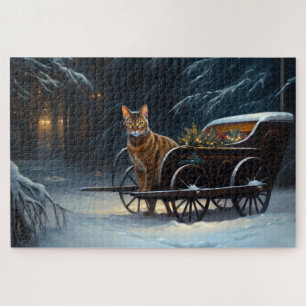 Puzzle Décor de Noël pour Traîneau enneigé d'Abyssinie