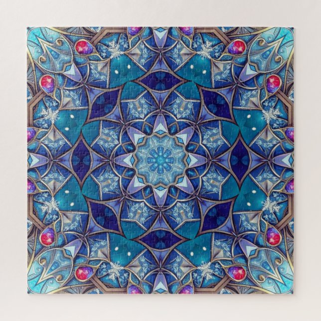 Puzzle décoratif bleu (Vertical)