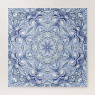 Puzzle décoratif bleu en forme de pièce