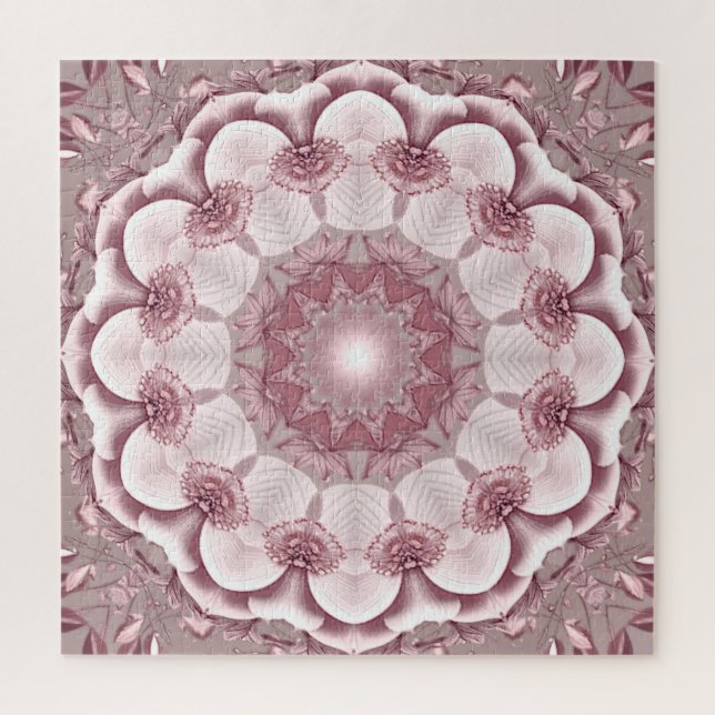 Puzzle décoratif rose en pièces (Vertical)