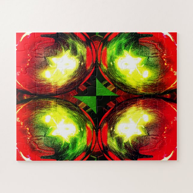 Puzzle Decorative Christmas globes art (Horizontal)