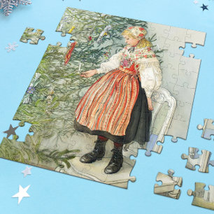 Puzzle Décorer l'arbre de Noël - Carl Larsson