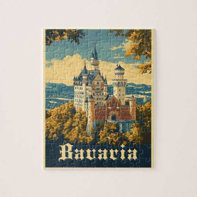 Puzzle Découvrez la Bavière : Château de Neuschwanstein (Vertical)