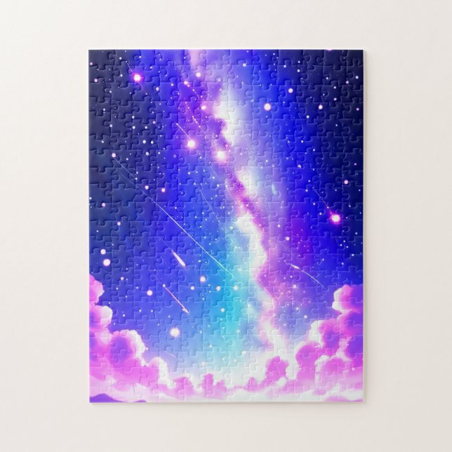Puzzle Découvrez les Cosmos dans l'art spatial rose et bl (Vertical)