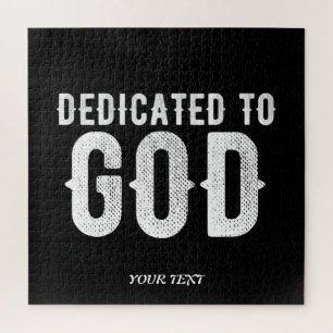 PUZZLE DÉDIÉ À DIEU COOL PERSONNALISABLE TEXTE BLANC