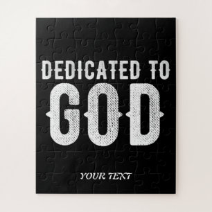 PUZZLE DÉDIÉ À DIEU COOL PERSONNALISABLE TEXTE BLANC