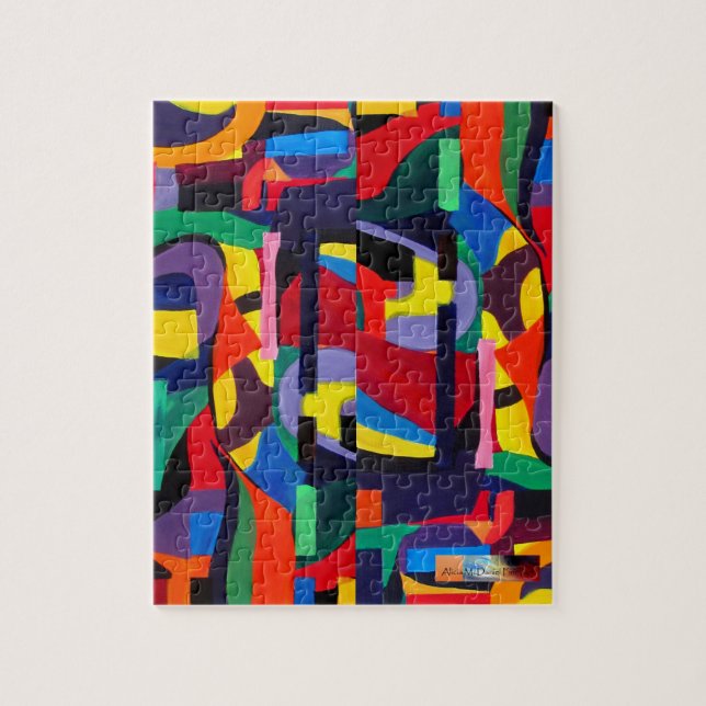 Puzzle Deep Abstract Art by Alicia McDaniel Fine Art (Vertical)