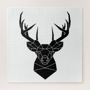 Puzzle Deer Head Fichier Ai Géométrique Deer Silhouette S