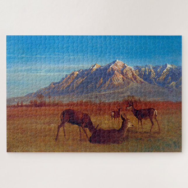 Puzzle Deer in Mountain Home, Albert Bierstadt (Horizontal)